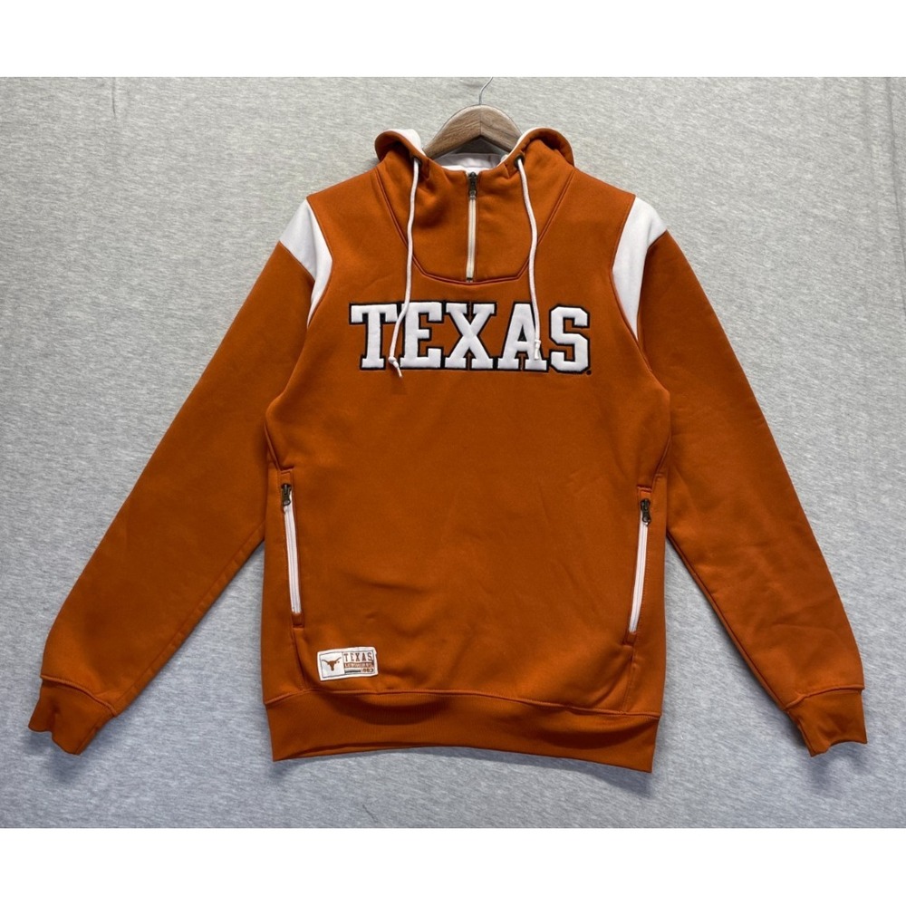 Texas Longhorns Hoodie Mens S Burnt Orange Section 101 by Majestic Football NCAA